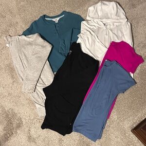 Athleta Kids Sweatshirts & Hoodies Set - White, Gray, Black, Blue, Pink